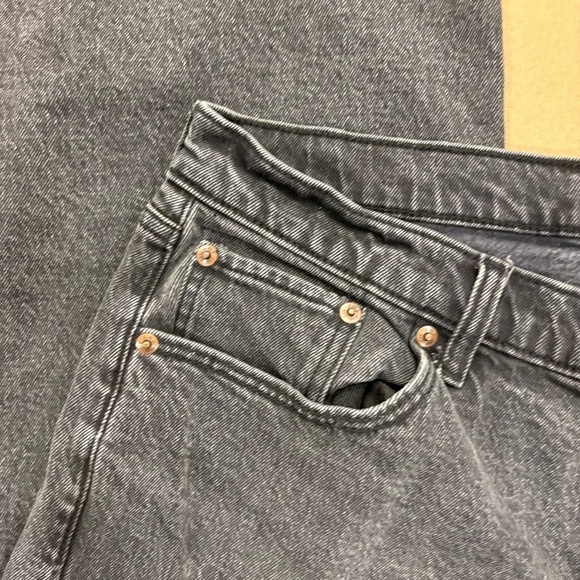 Abercrombie & Fitch Women’s Curve Love Baggy Low Rise Size 31/12S Faded Black - Picture 5 of 14